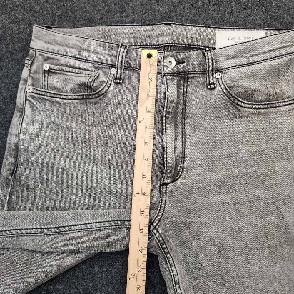 Rag & Bone New York FIT 2 SLIM Mens 33×32 Jeans Greyson Skinny Stretch Designer - Picture 5 of 10